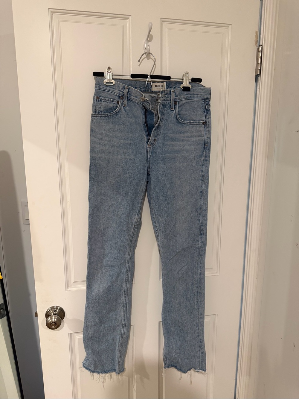 AGOLDE Cherie High Rise Straight Jeans in Merit